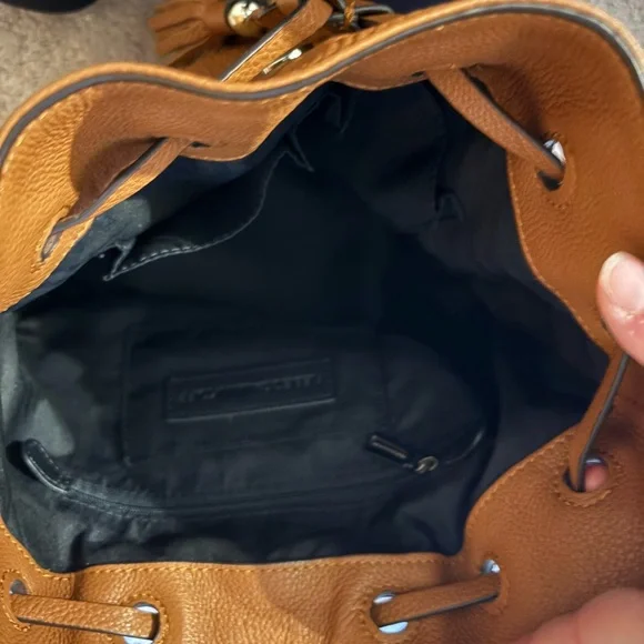 Brown and Cream Women's Bucket Bag - Picture 2 of 7